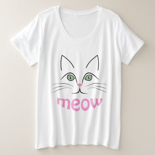 T-shirts Cara de gato (Frente do Design)