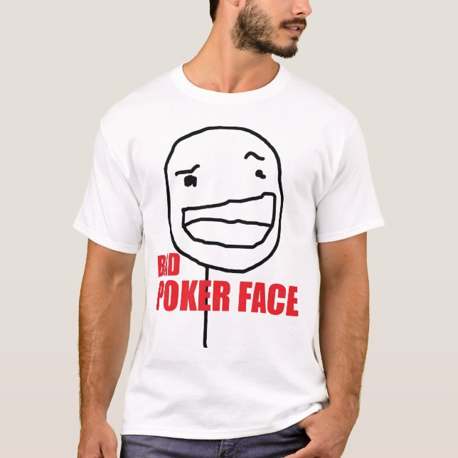 T-shirts Cara de póquer má (Frente)