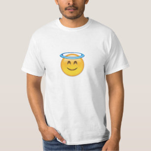 T-shirts Cara de sorriso com halo Emoji
