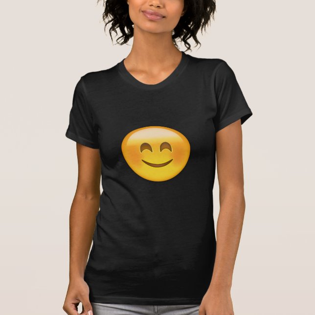 T-shirts Cara de sorriso com olhos de sorriso Emoji (Frente)