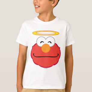 T-shirts Cara de sorriso de Elmo com halo