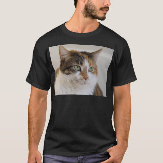 T-shirts Cara do gato de gato malhado da chita