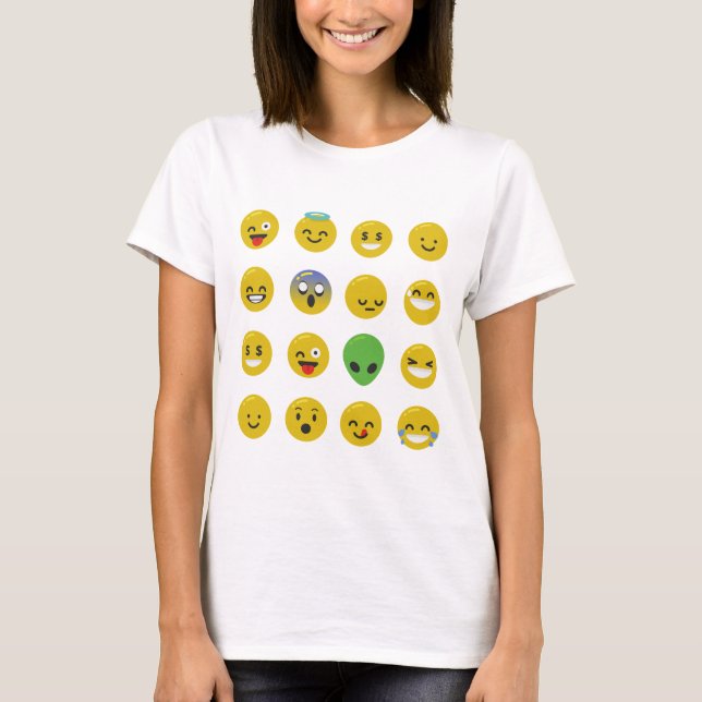 T-shirts Cara feliz Emoji (Frente)