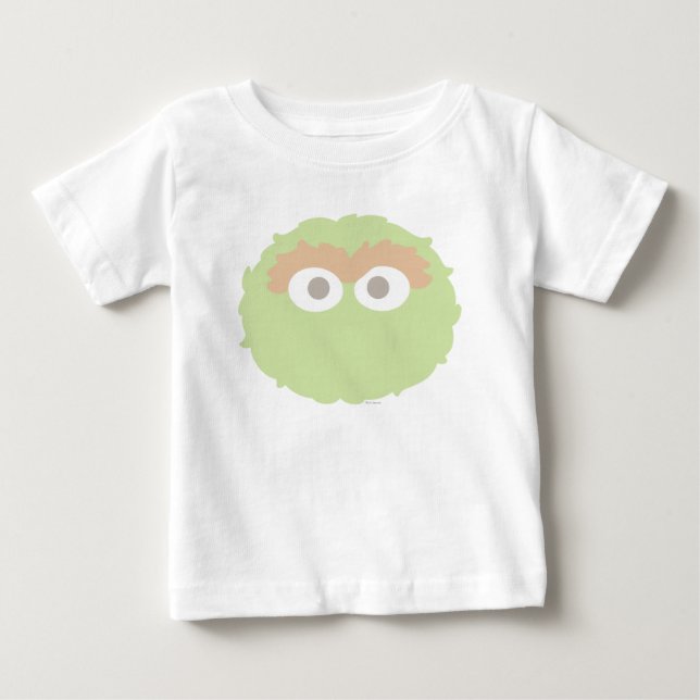 T-shirts Cara Grande Bebê Oscar o Monstro (Frente)