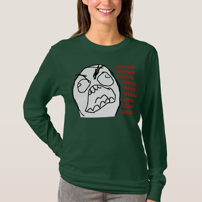 T-shirts Cara irritada Meme da raiva de Fuu Fuuu da cara da (Frente)
