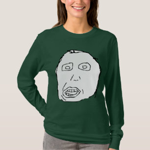 T-shirts Cara Meme da raiva do idiota de Herp Derp
