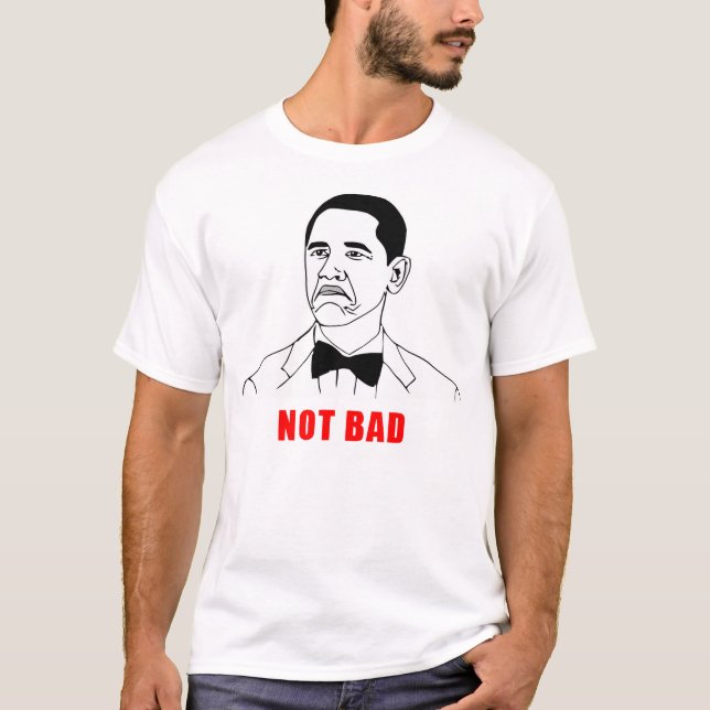 T-shirts Cara nao má da raiva do meme de Obama cómica (Frente)