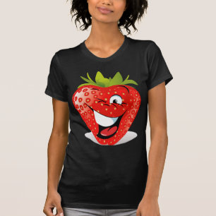 T-shirts Cara pisc feliz da morango