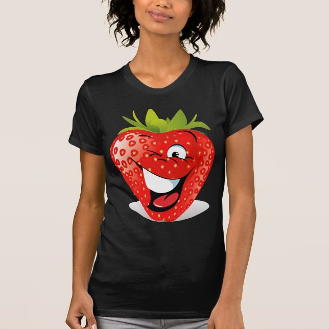 T-shirts Cara pisc feliz da morango (Frente)