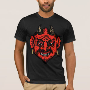 T-shirts Cara vermelha Horned do diabo da satã