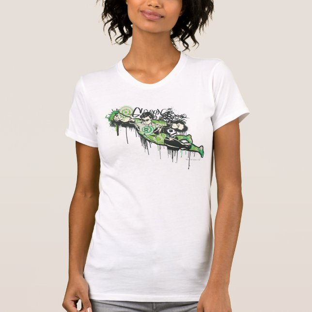 T-shirts Caractere de Grafite Lanterna Verde (Frente)
