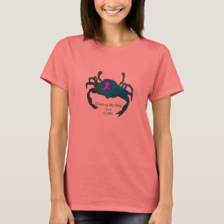 T-shirts Caranguejo Rosa Fita-T-Camisa Sensibilização para 