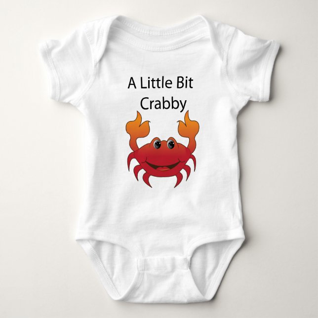 T-shirts Caranguejo "um pouco Crabby " (Frente)