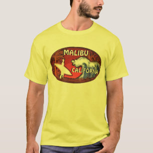 T-shirts Caras de ondas surfs amarelas da Califórnia