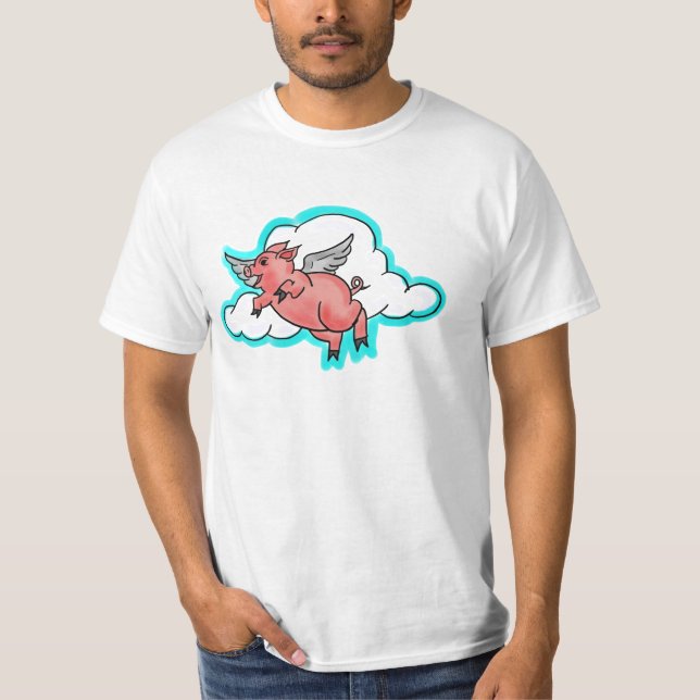 T-shirts Caras de porcos voadores (Frente)