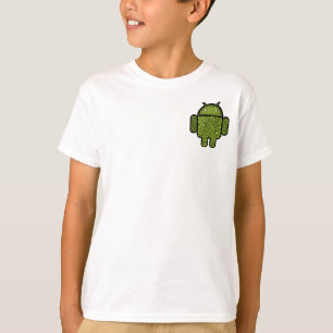 T-shirts Caráter de porta de bolhas para o robô Android