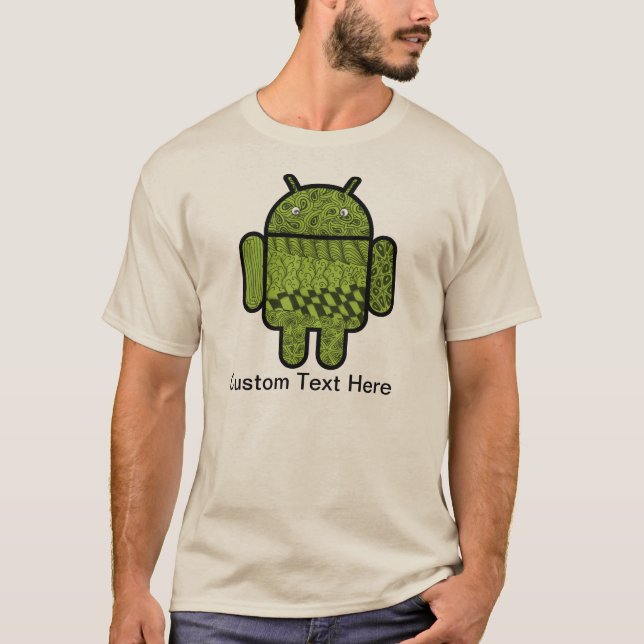 T-shirts Caráter de porta de Paisley para Android™ (Frente)