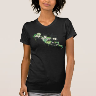 T-shirts Caráter verde dos grafites da lanterna