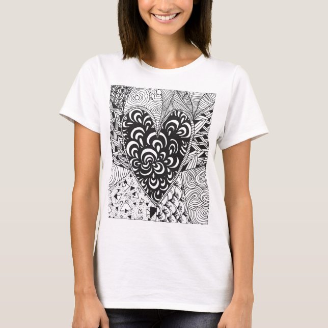 T-shirts Cardíaco inspirado (Frente)