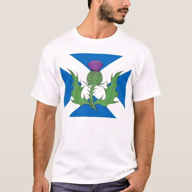 T-shirts Cardo Escocês e Saltire (Frente)