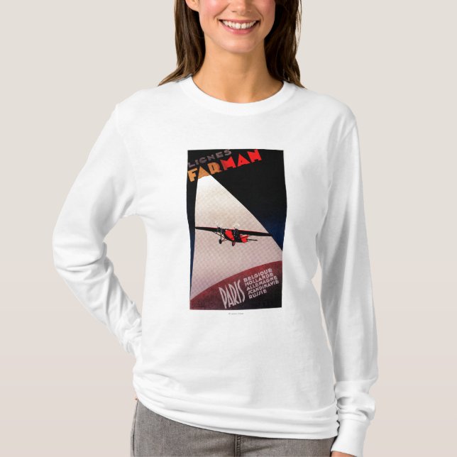 T-shirts Cargo do Promo do Monoplane de Farman 300 das (Frente)