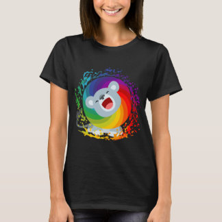 T-shirts Caricatura Bela Arco-Íris Branco Lion Mulheres T-S