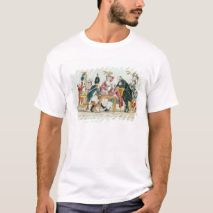T-shirts Caricatura da xadrez de jogo de Louis XVI