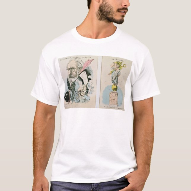 T-shirts Caricaturas de Victor Hugo e de Napoleon III (Frente)