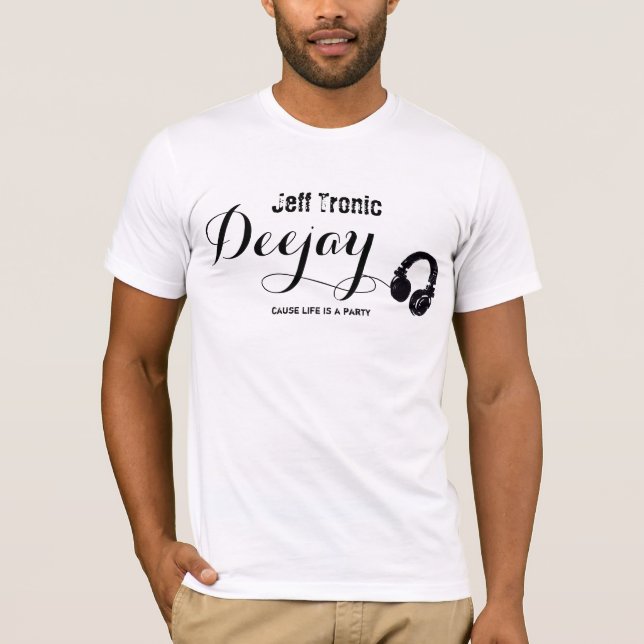 T-shirts carimbo de música personalizado para o DJ (Frente)