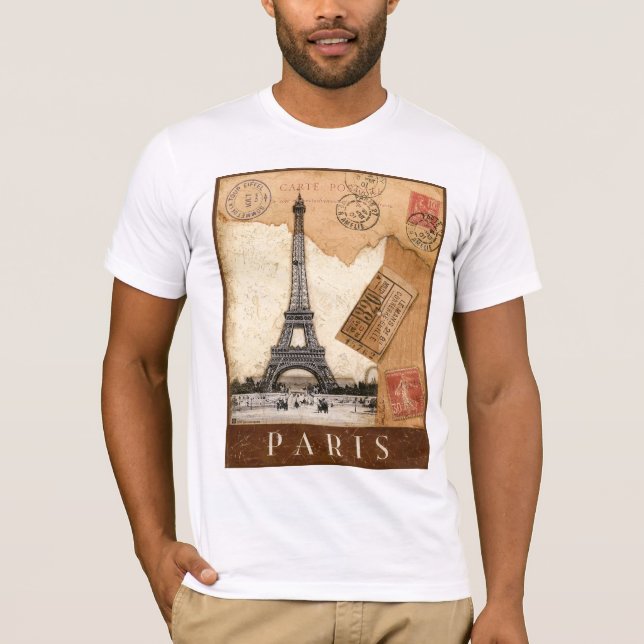 T-shirts Carimbo postal, Paris (Frente)
