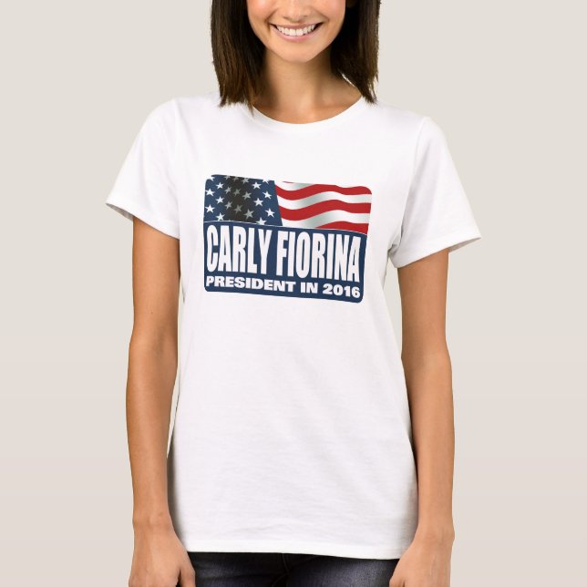 T-shirts Carly Fiorina para o presidente em 2016 (Frente)