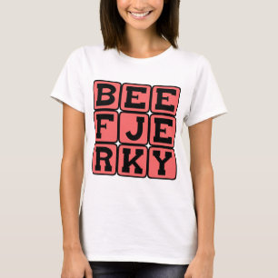 T-shirts Carne de bovino Jerky, Tratamento Desidratado