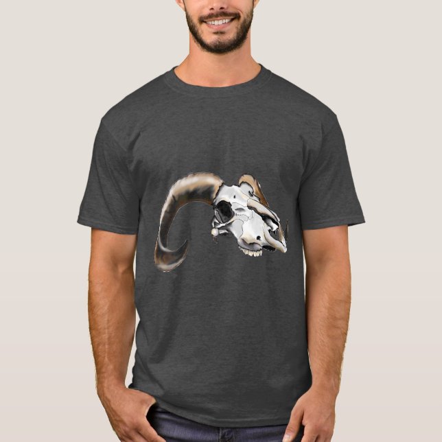 T-shirts Carneiros de Bighorn masculinos (Frente)