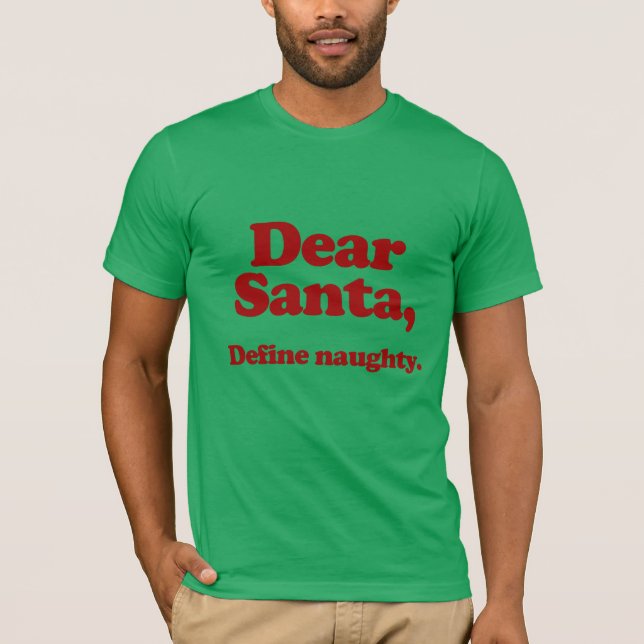T-shirts Caro Papai noel, define impertinente (Frente)