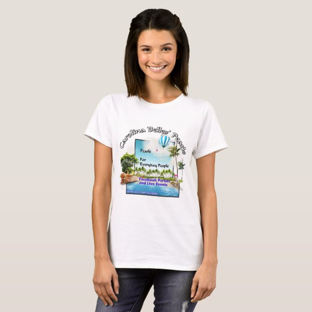 T-shirts Carolina Belles Pearls 1 (Frente Completa)
