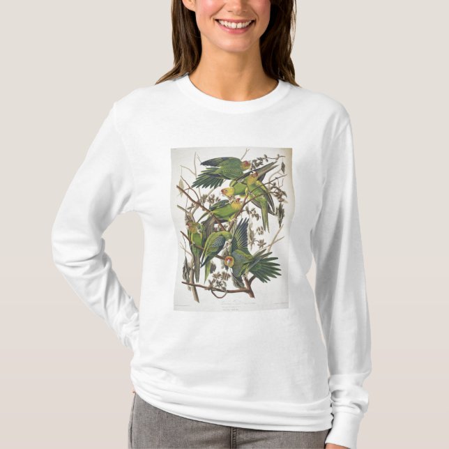 T-shirts Carolina Parakeet, de 'Birds of America', 1829 (Frente)