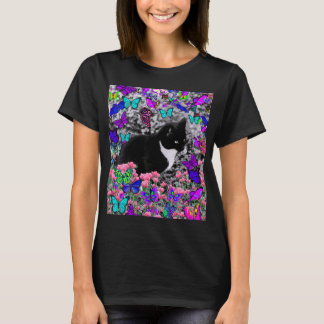 T-shirts Carrapatos em Borboletas II - Gato Tuxedo