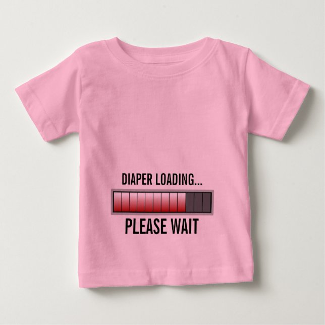 T-SHIRTS CARREGAMENTO DE FRALDAS (Frente)