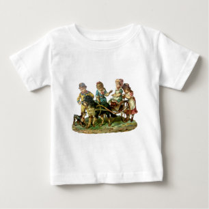T-shirts Carrinho de Criança e Cachorro Antigo