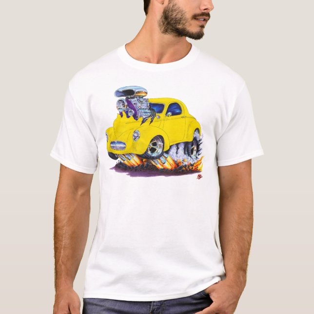 T-shirts Carro 1941 amarelo de Willys (Frente)