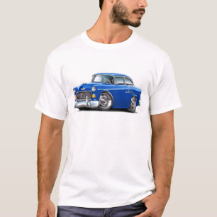 T-shirts Carro 1955 do azul de Chevy Belair