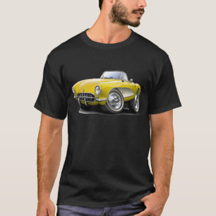 T-shirts Carro 1956-57 amarelo de Corveta