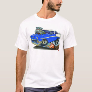 T-shirts Carro 1956 do azul de Chevy Belair