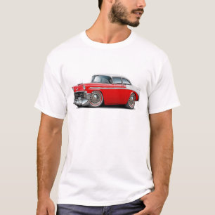 T-shirts Carro 1956 Vermelho-Branco de Chevy Belair