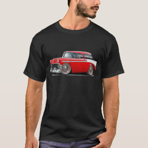 T-shirts Carro 1956 Vermelho-Branco do nómada