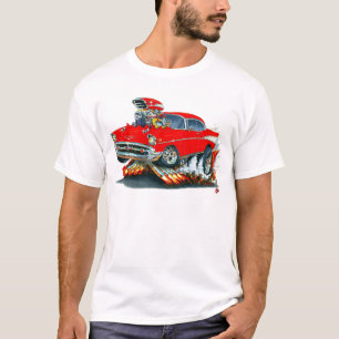 T-shirts Carro 1957 do vermelho de Chevy Belair