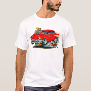T-shirts Carro 1957 vermelho de Chevy 150-210