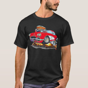 T-shirts Carro 1961 do vermelho de Corveta