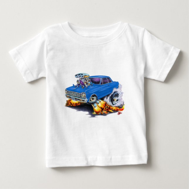 T-shirts Carro 1962-65 do azul da nova (Frente)