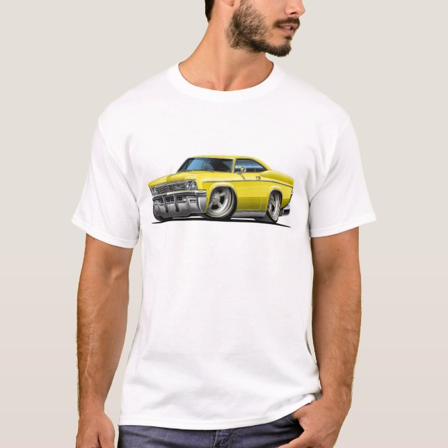T-shirts Carro 1965-66 amarelo do Impala (Frente)